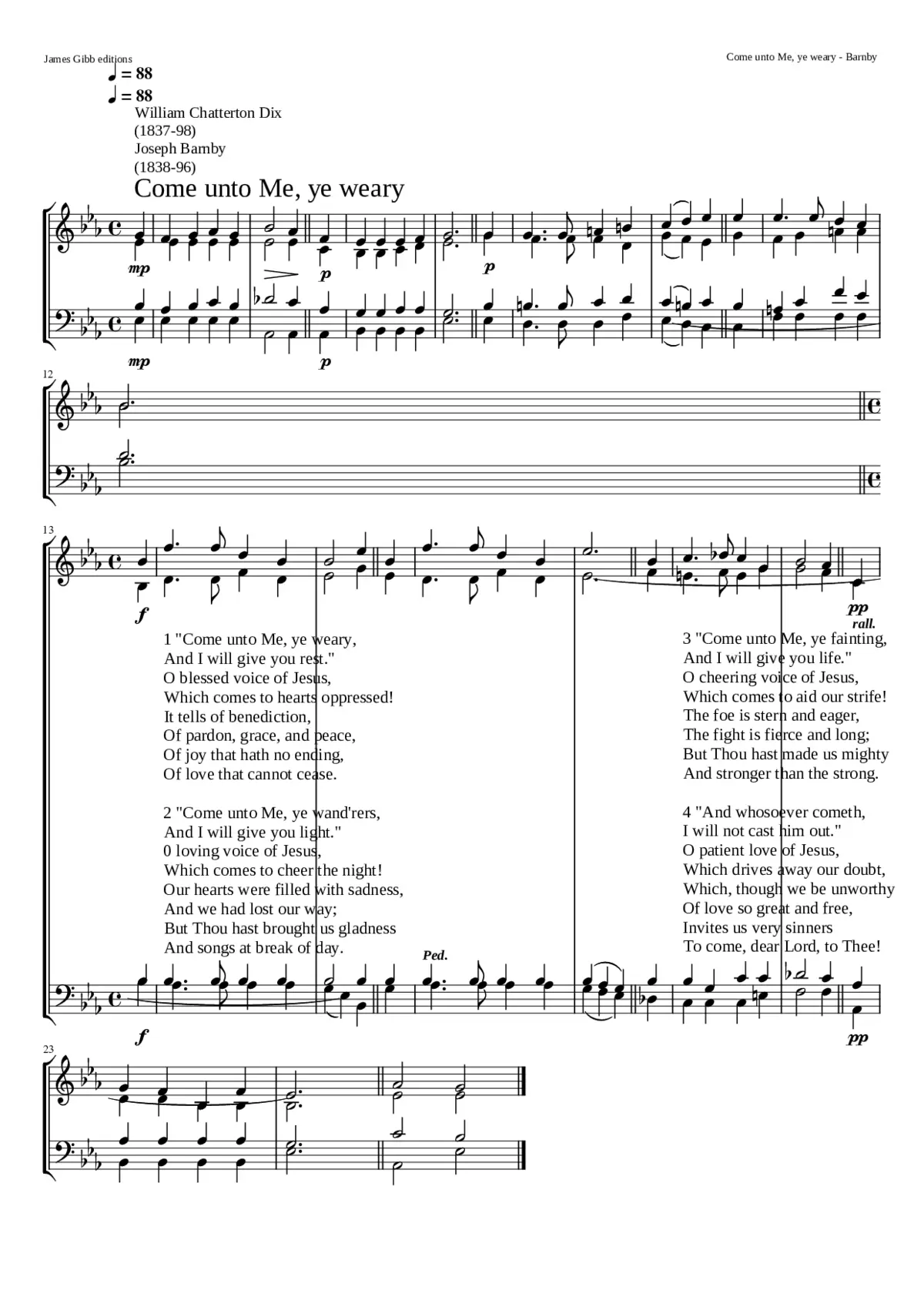 Come unto Me ye weary - Page 1