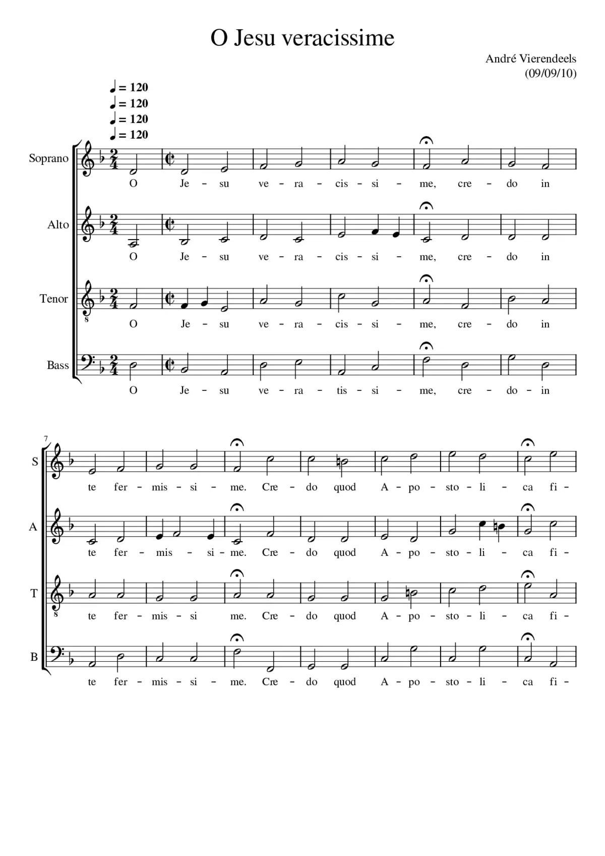 O Jesu veracissime - Page 1