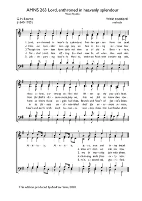 Lord, enthroned in heavenly splendour