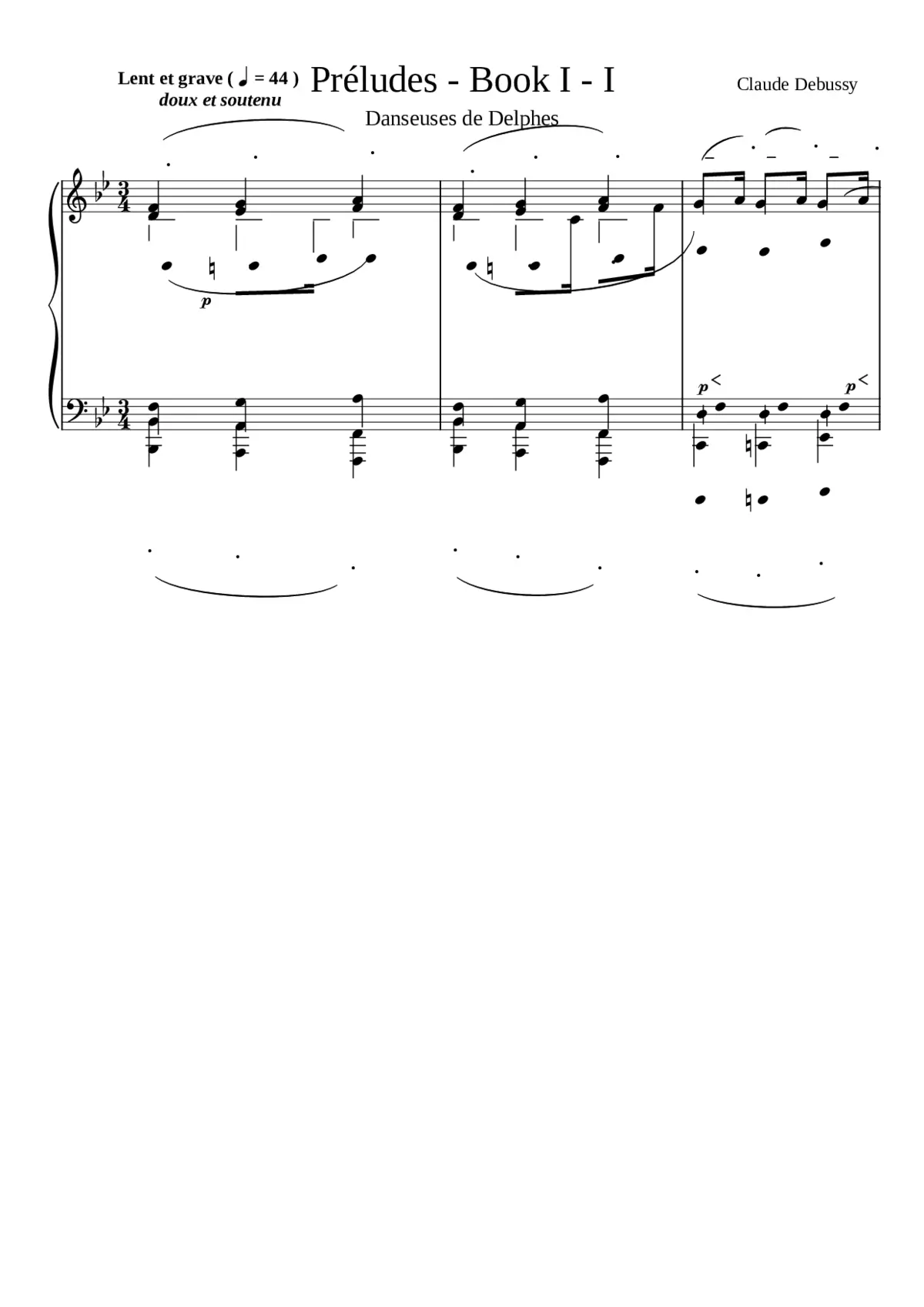 Préludes Livre 1 - Page 1