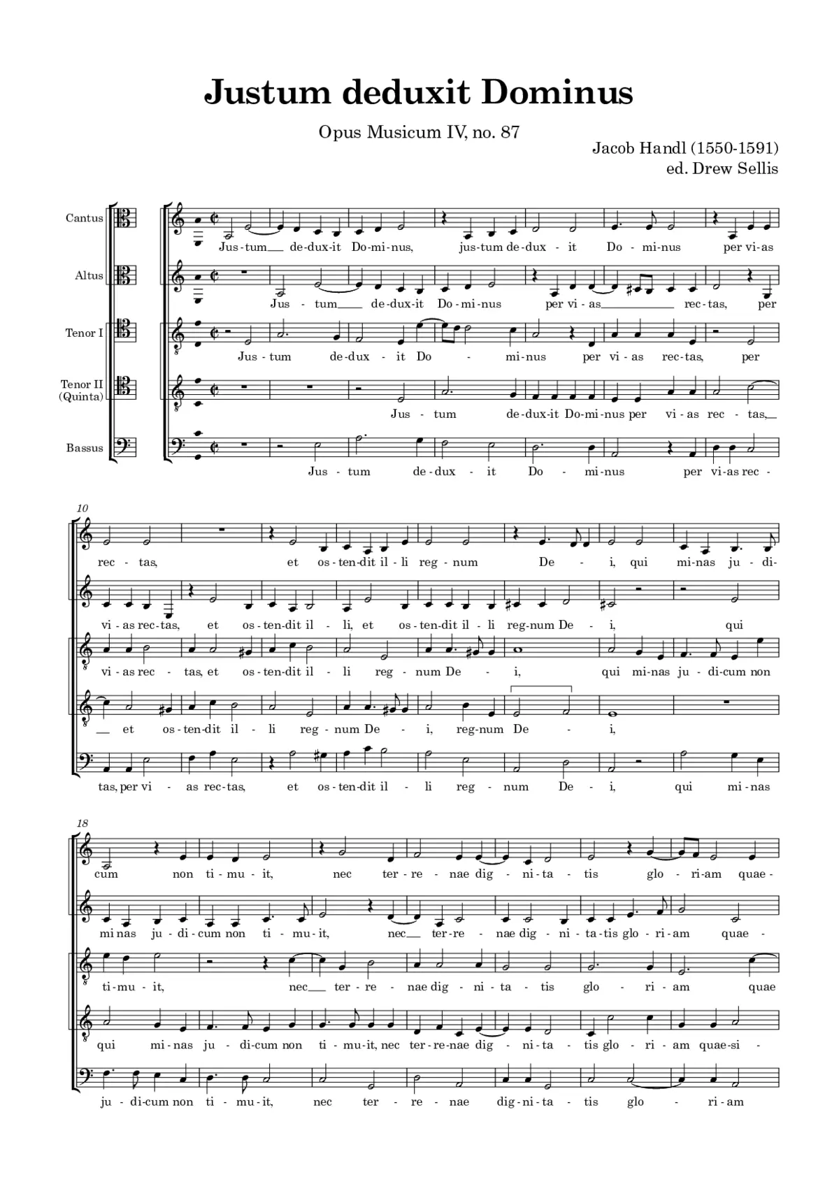 Justum deduxit Dominus - Page 1