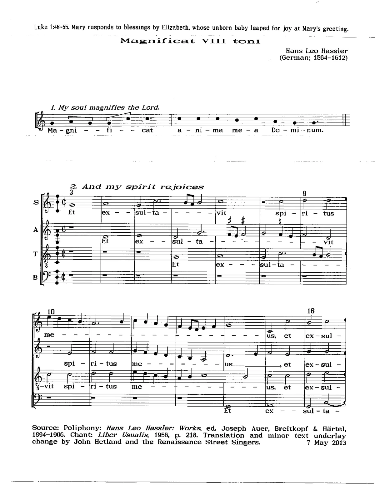 Magnificat octavi toni - Page 1