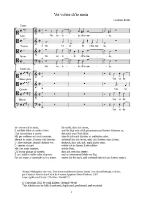 Voi volete ch'io moia