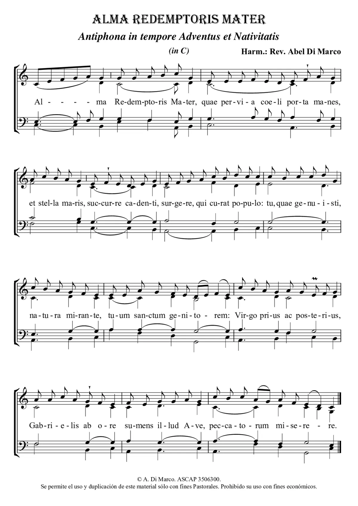 Alma Redemptoris Mater - Page 1