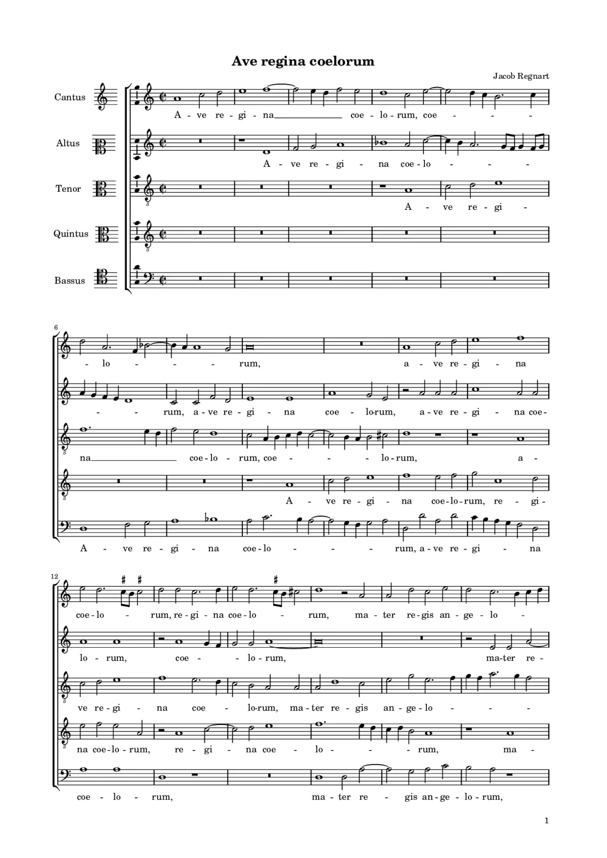 Ave regina coelorum - Page 1