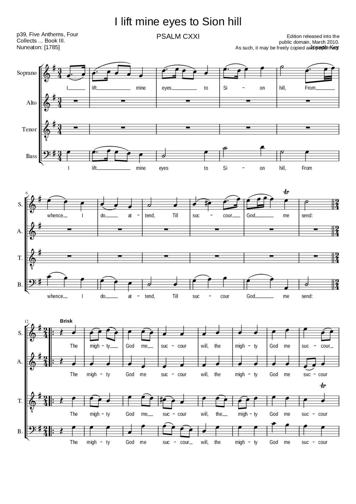 I lift mine eyes to Sion hill - Page 1