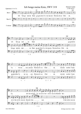 Ich beuge meine Knie gegen dem Vater, SWV 319