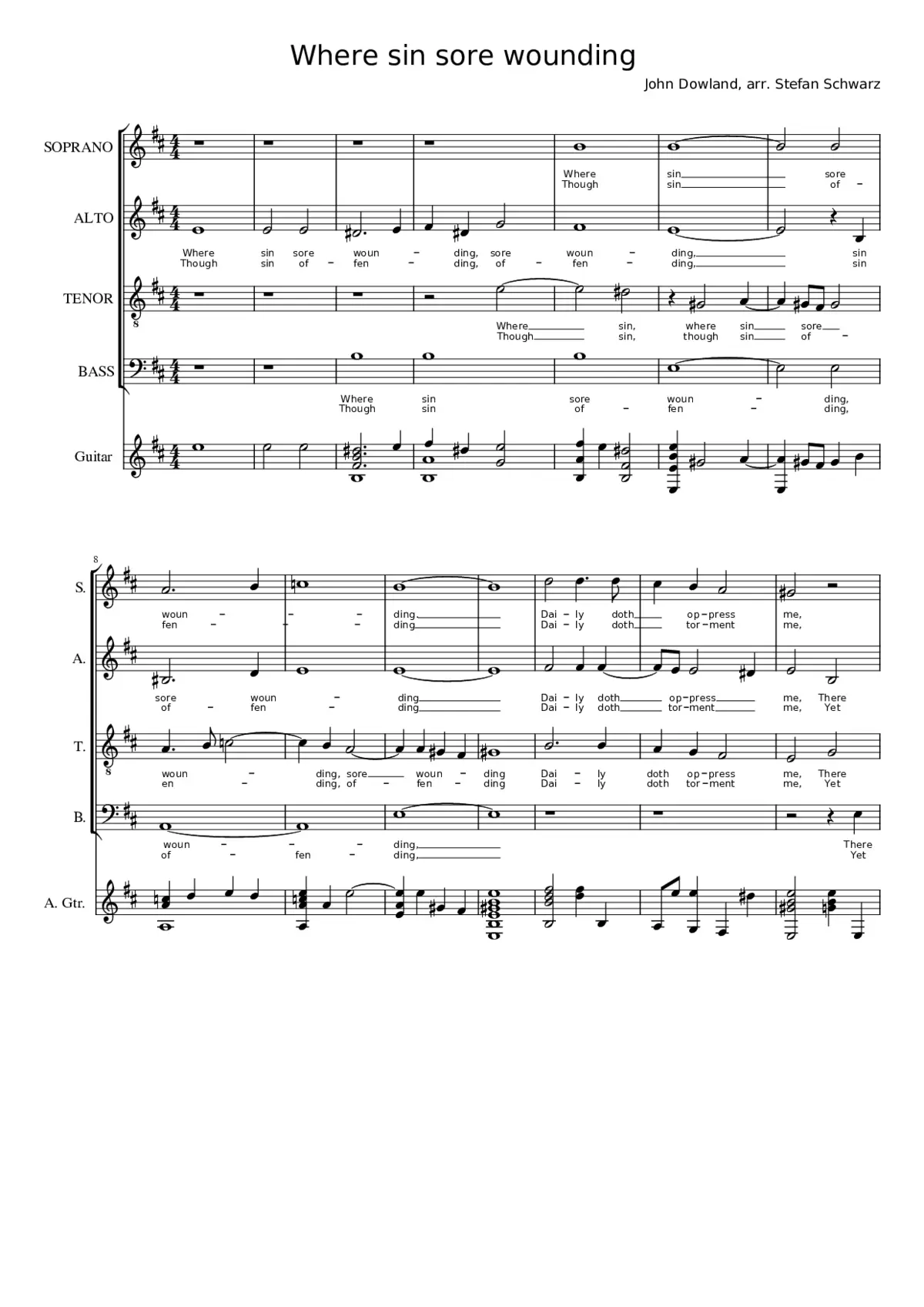 Where Sinne sore wounding - Page 1