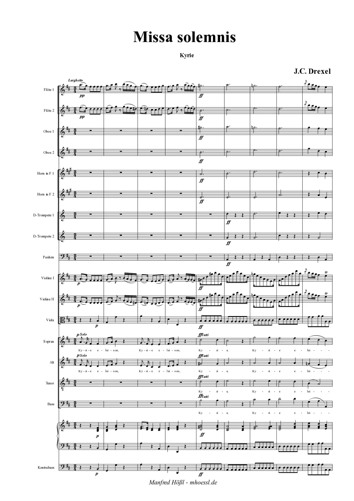 Missa Solemnis in D - Page 1