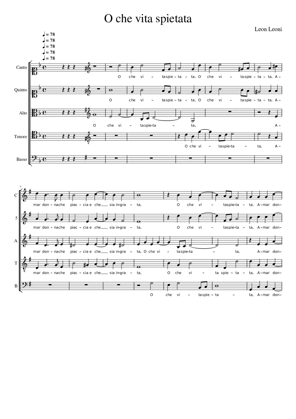 O che vita spietata - Page 1