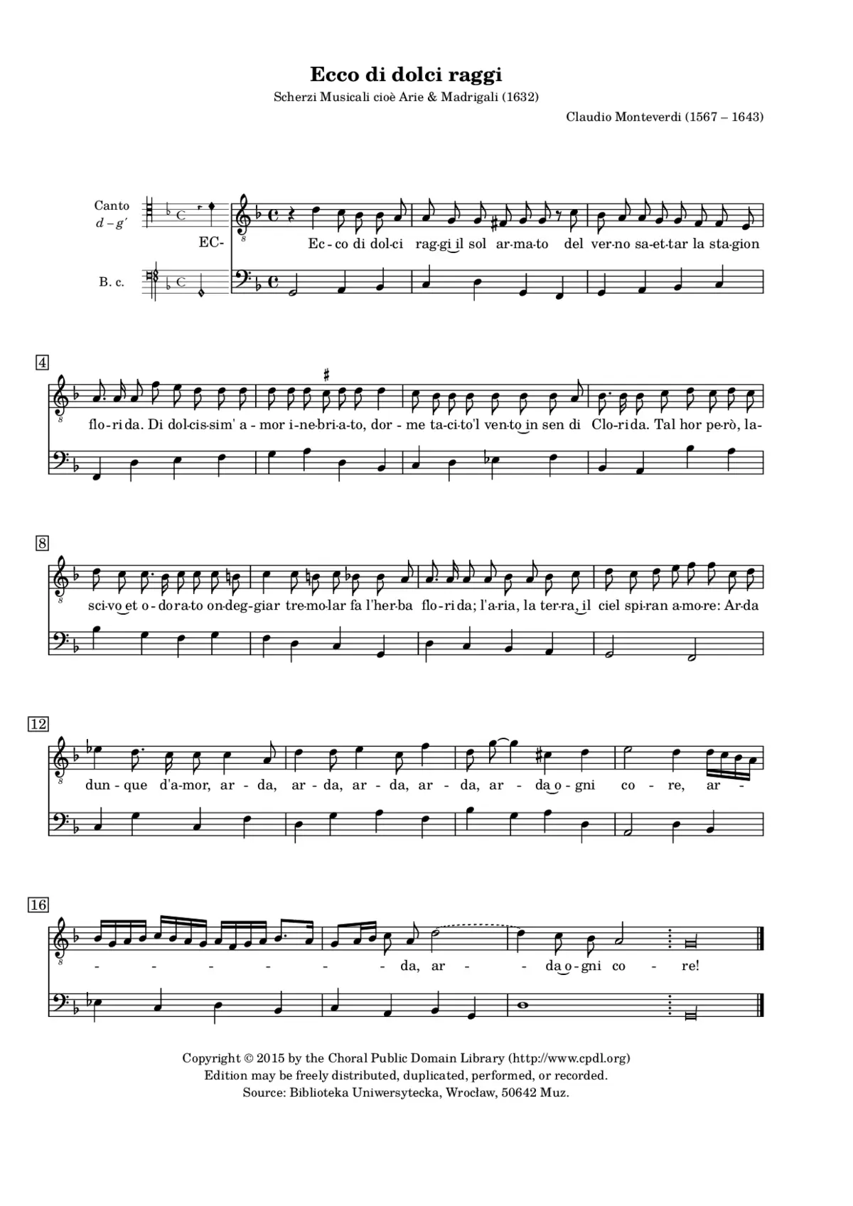 Ecco di dolci raggi - Page 1