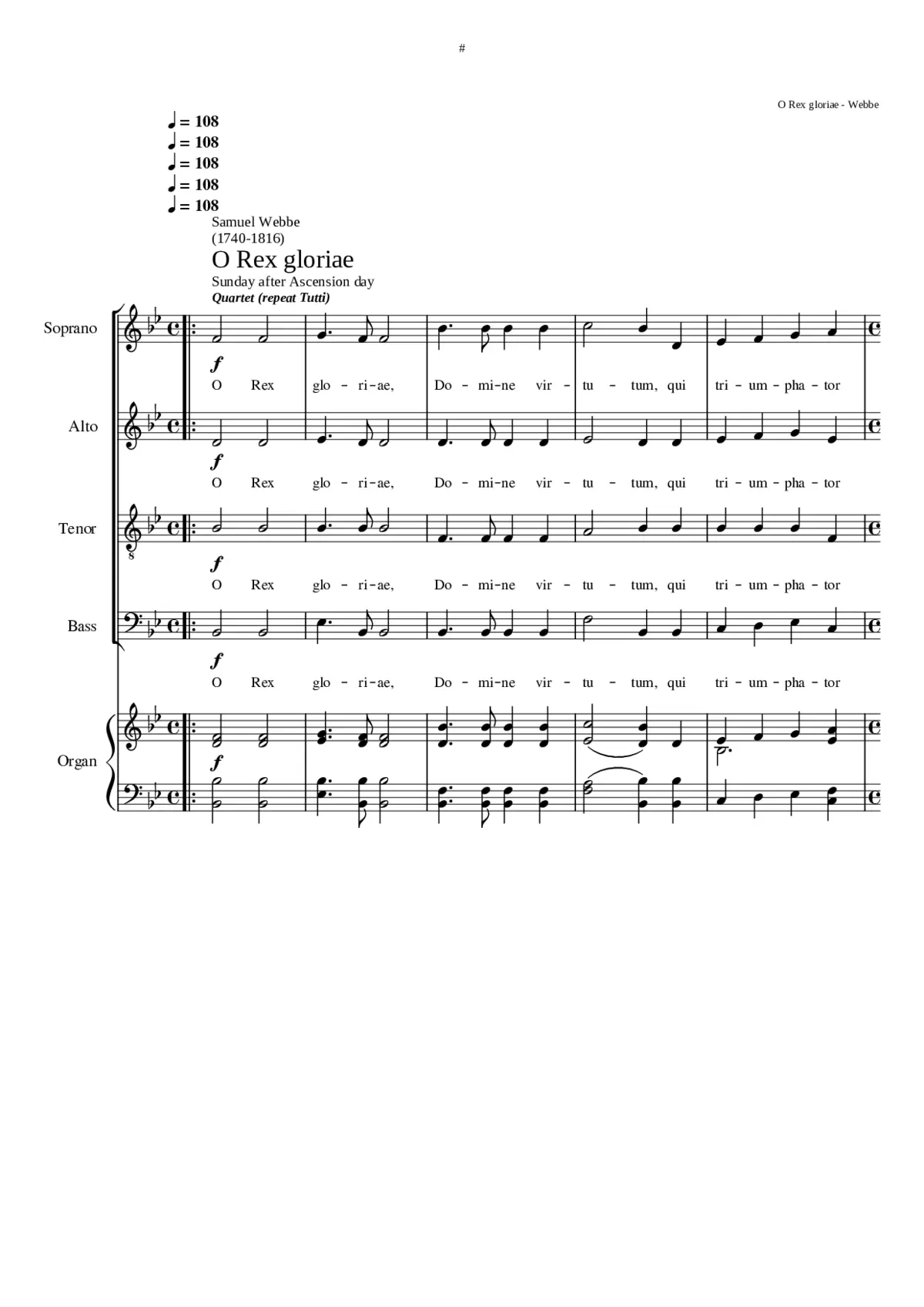 O Rex gloriae - Page 1