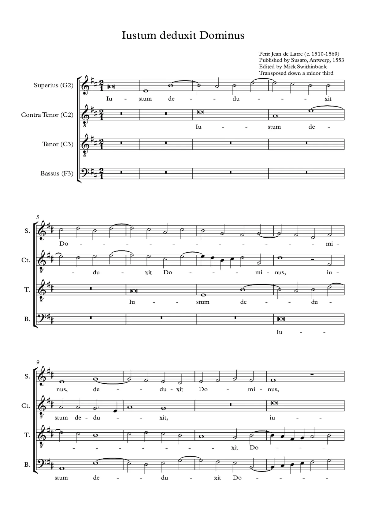 Iustum deduxit Dominus - Page 1