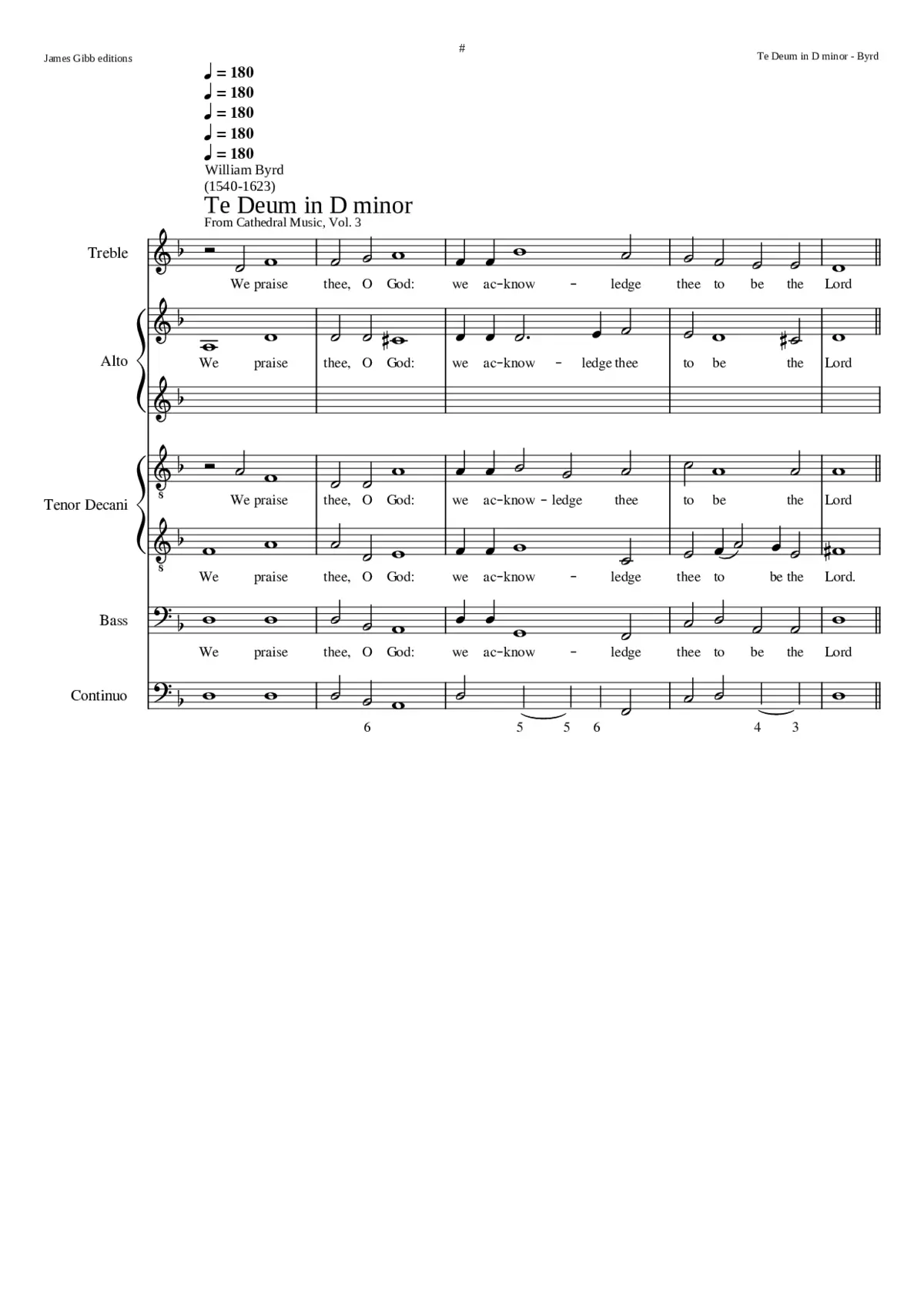Te Deum in D minor - Page 1