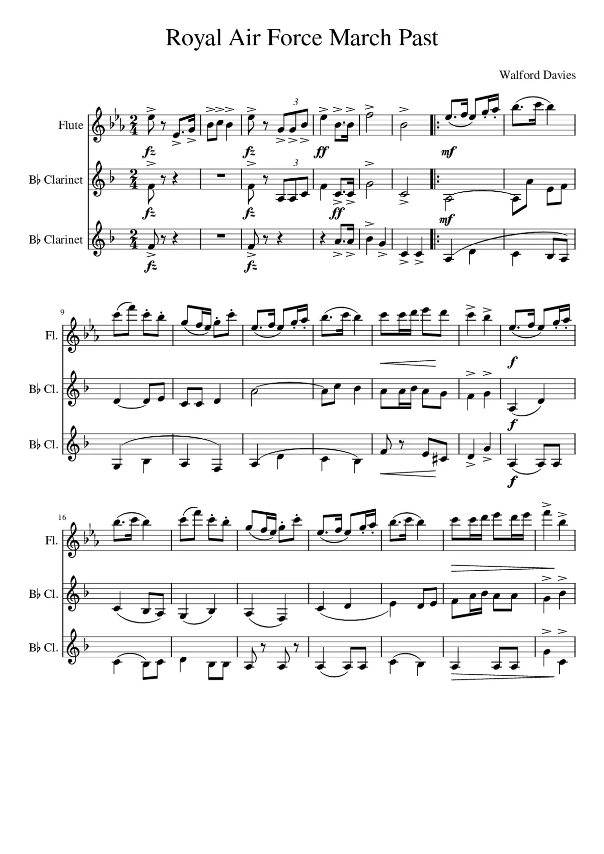 Royal Air Force March Past - Page 1