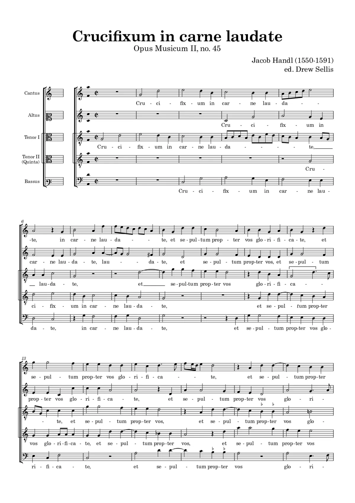 Crucifixum in carne laudate - Page 1