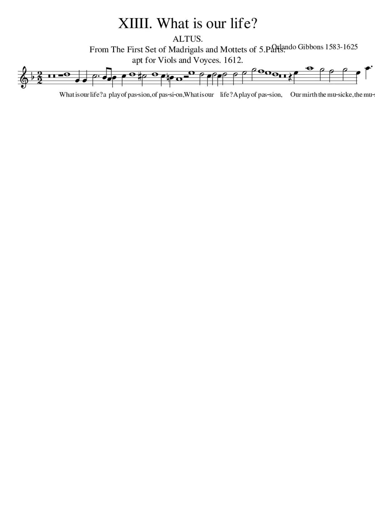 XIIII. What is our life? - Page 1