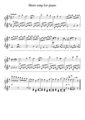 Short song for piano