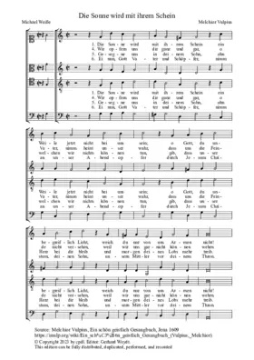 Die Sonne wird mit ihrem Schein a