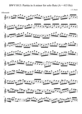 Partita in A minor BWV 1013