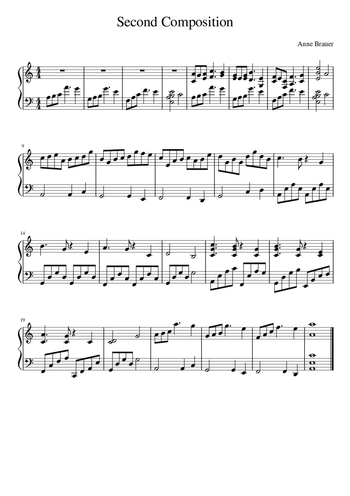 Second Composition - Page 1