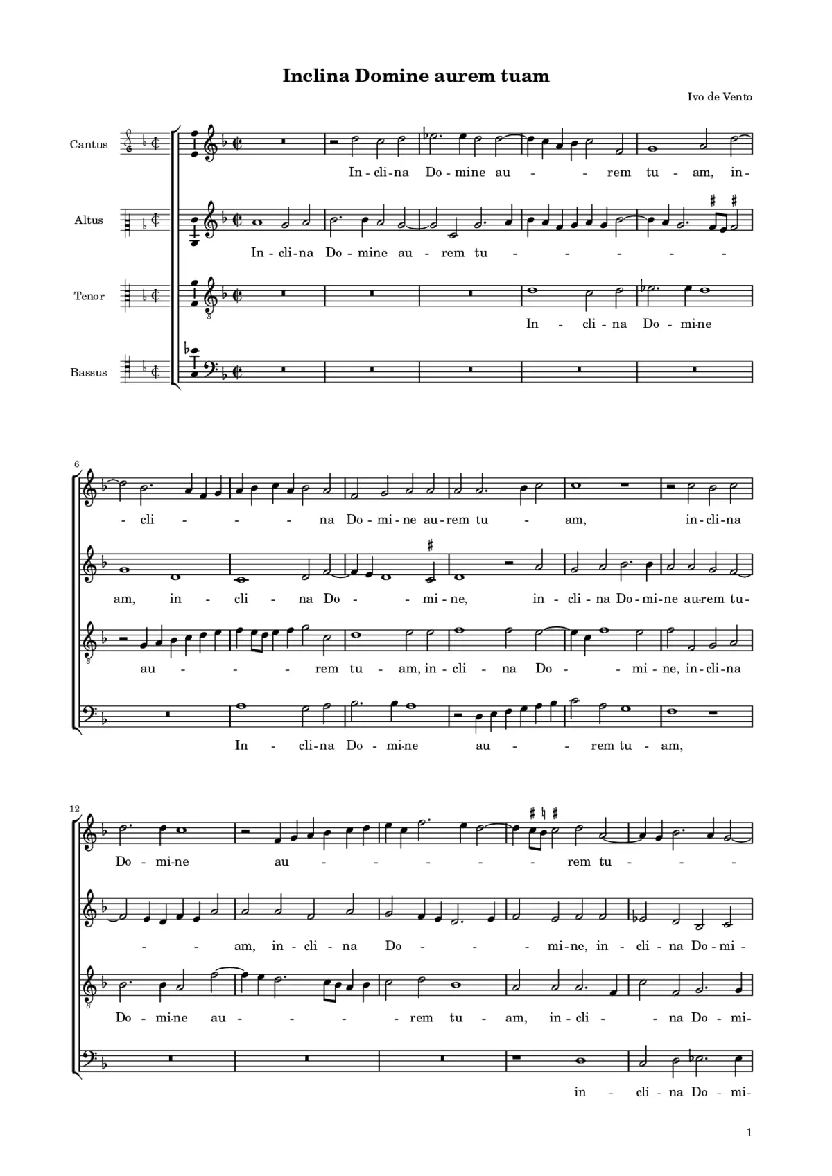 Inclina Domine aurem tuam - Page 1