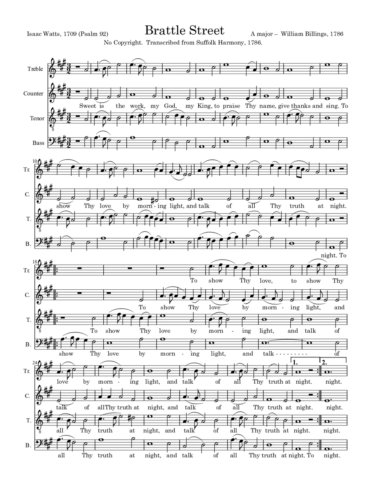 Brattle Street (1786) - Page 1