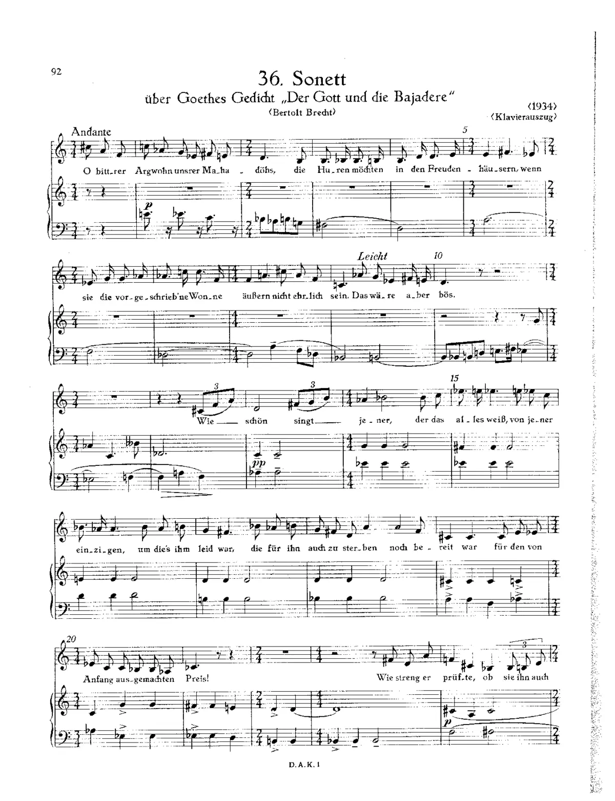 2 Sonette, Op.54 - Page 1