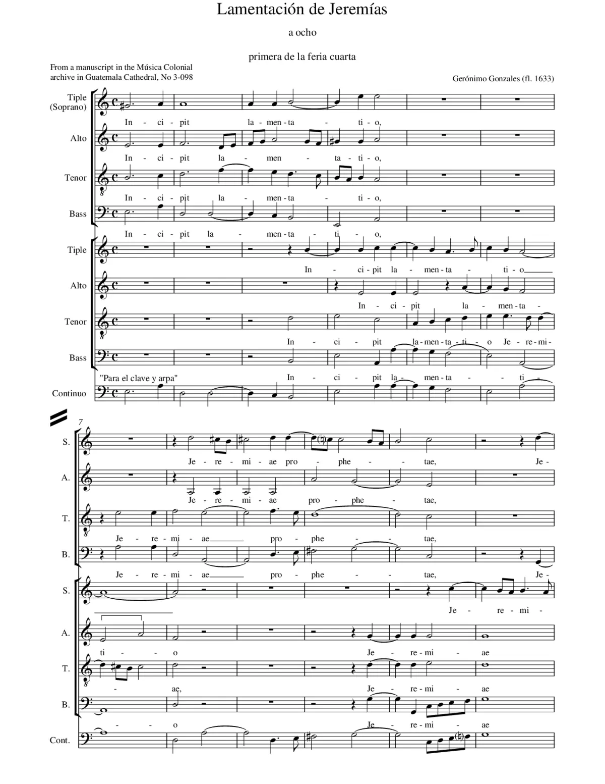 Lamentación de Jeremías - Page 1