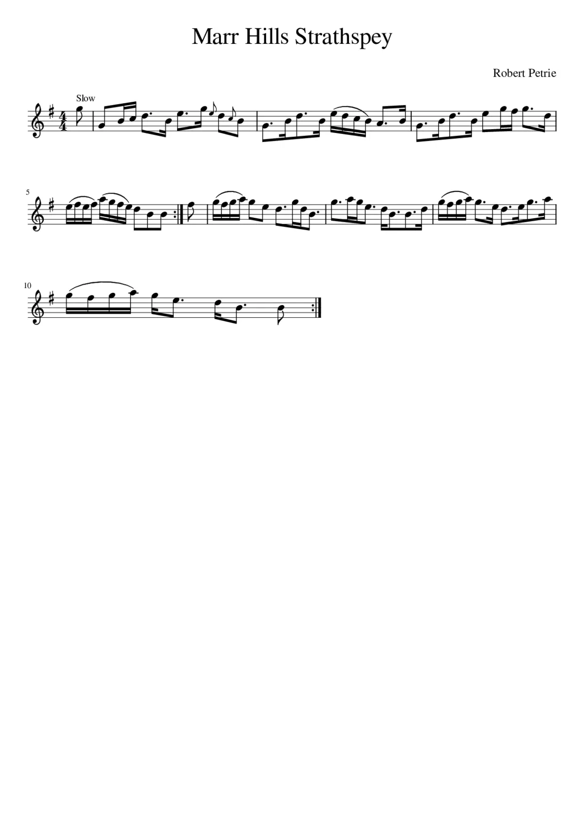 Marr Hills Strathspey - Page 1
