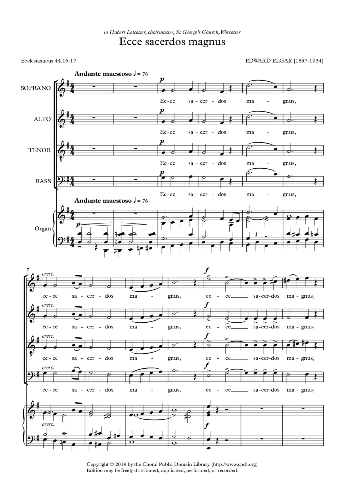 Ecce sacerdos magnus - Page 1