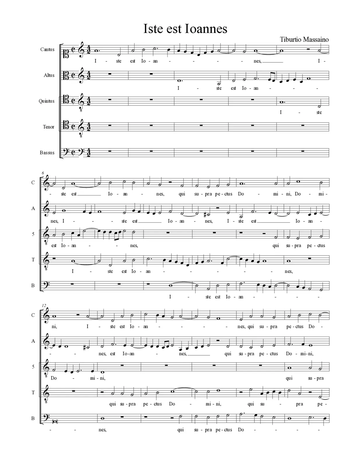 Iste est Ioannes - Page 1