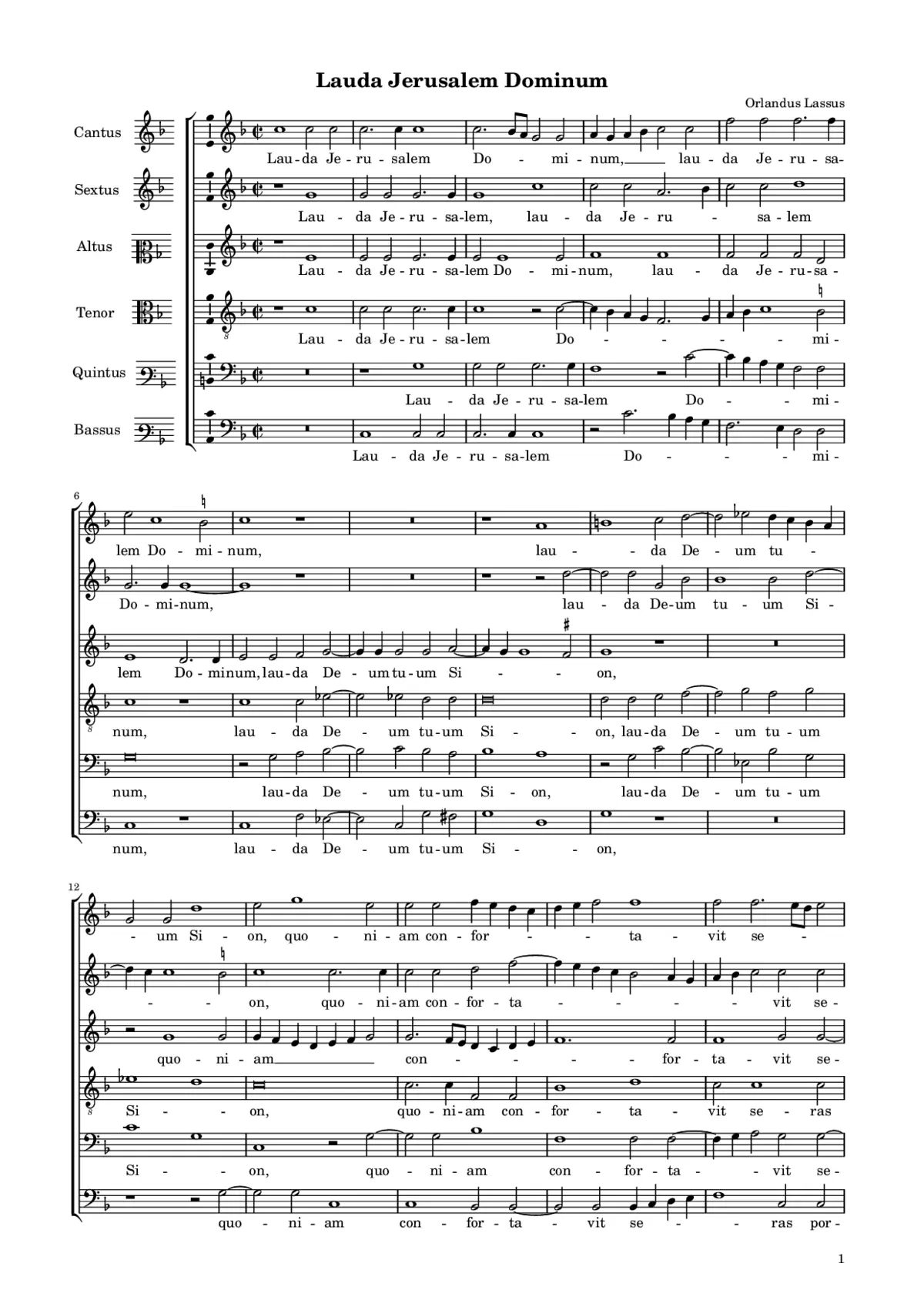 Lauda Jerusalem Dominum - Page 1