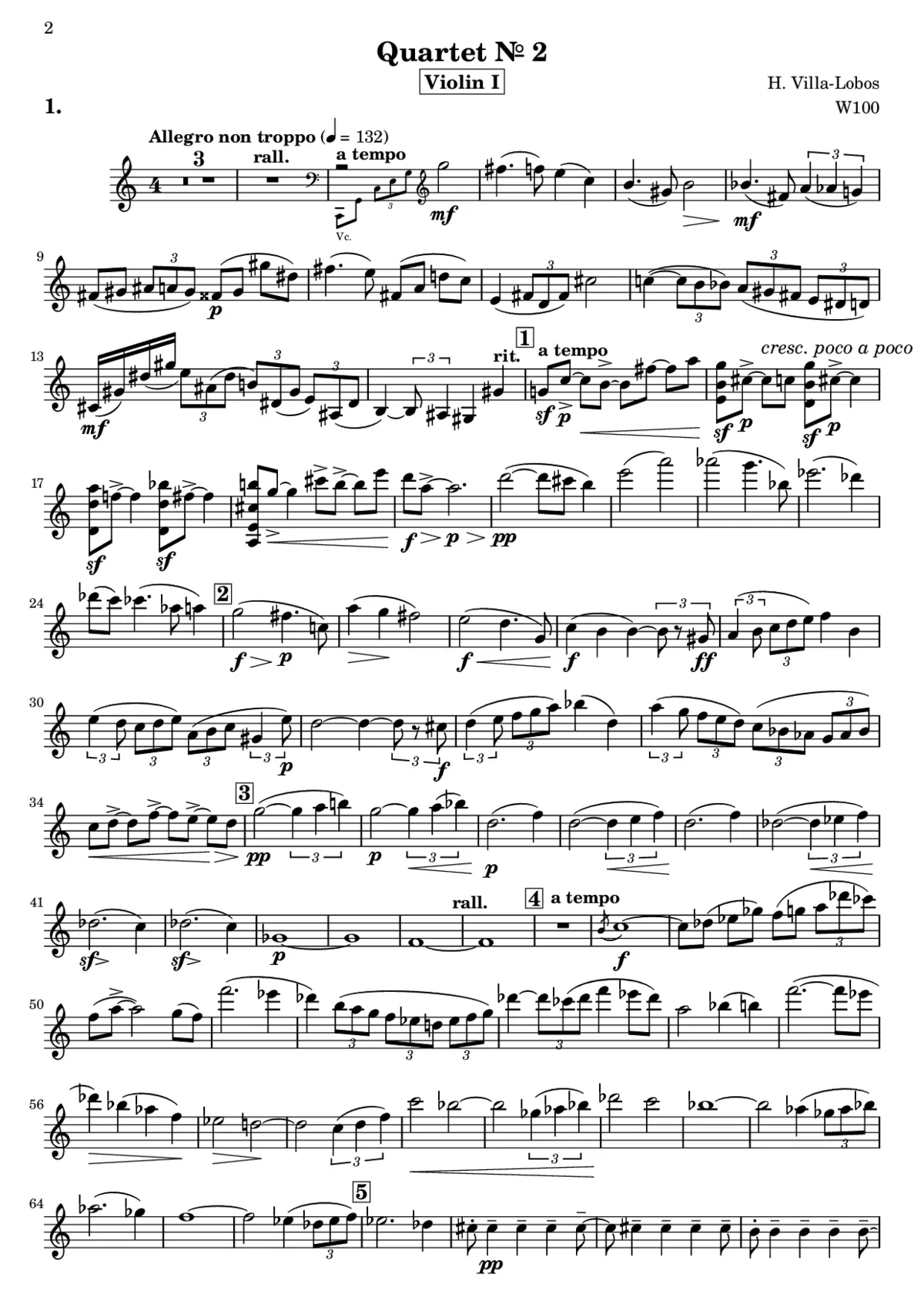 String Quartet No.2 - Page 1