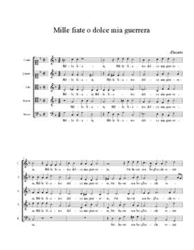 Mille fiate o dolce mia guerrera