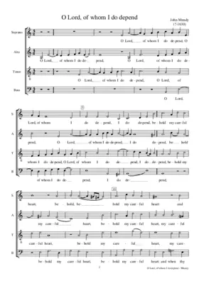 O Lord, of whom I do depend