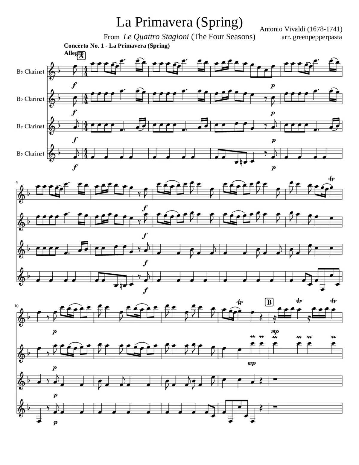 La Primavera - Page 1