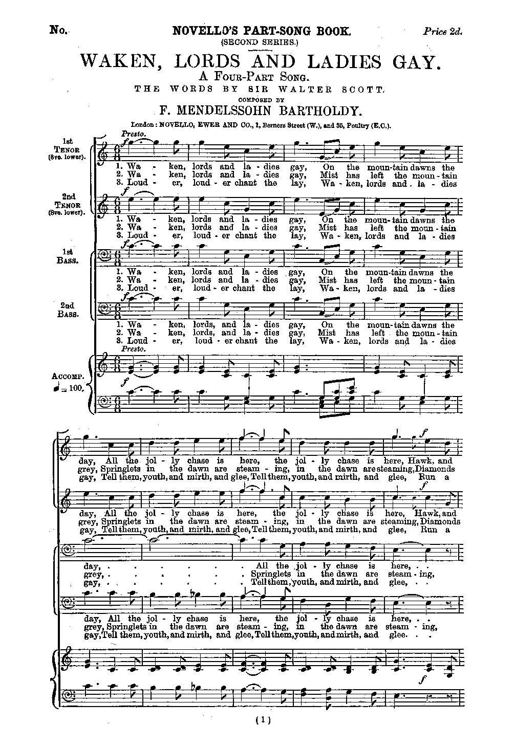 Vier Lieder für vierstimmigen Männerchor - Page 1