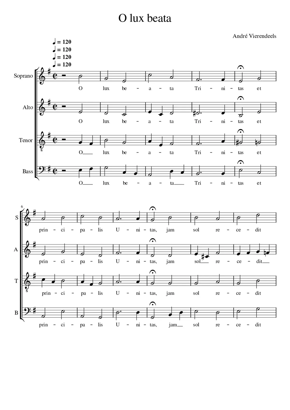 O lux beata trinitas I - Page 1