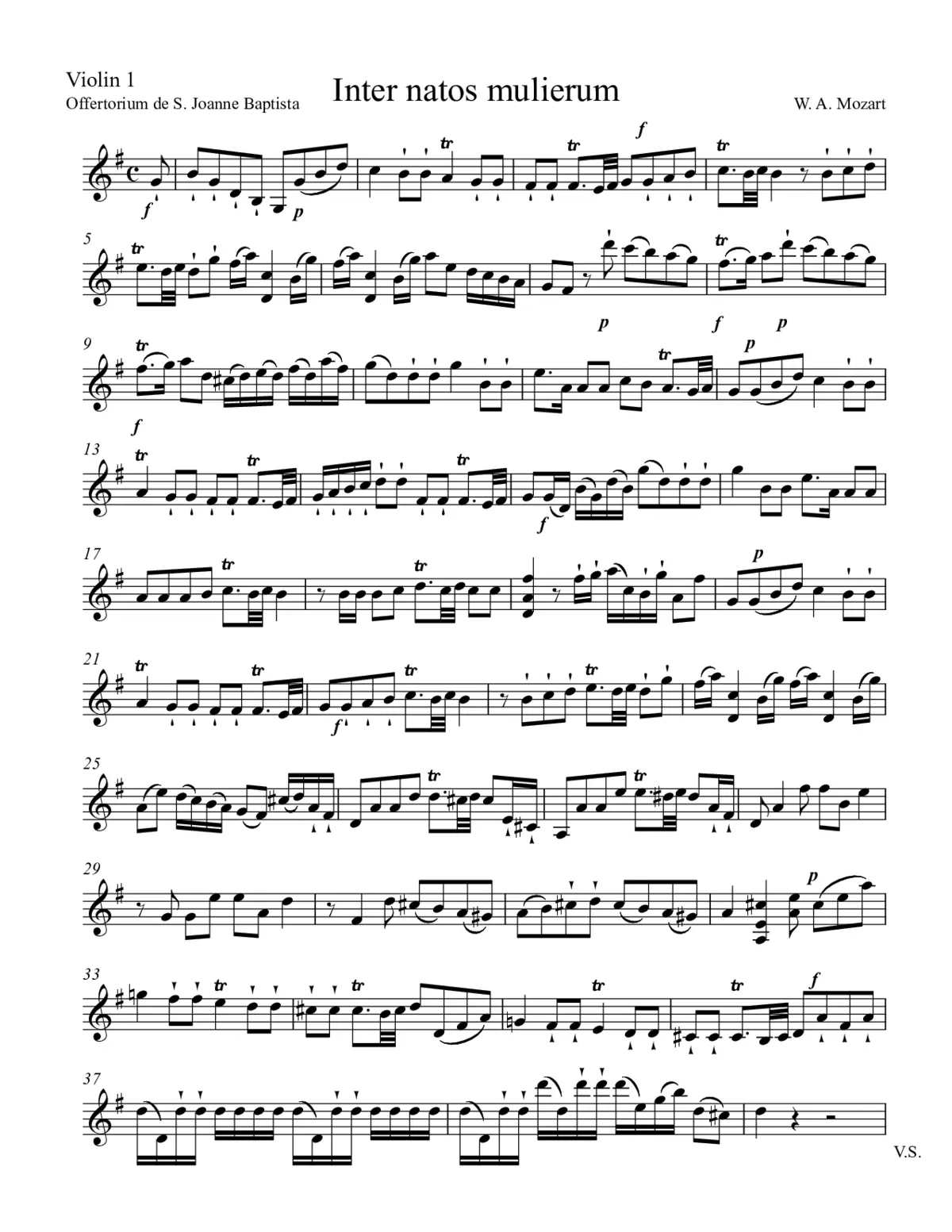 Inter natos mulierum, KV 72/74f - Page 1