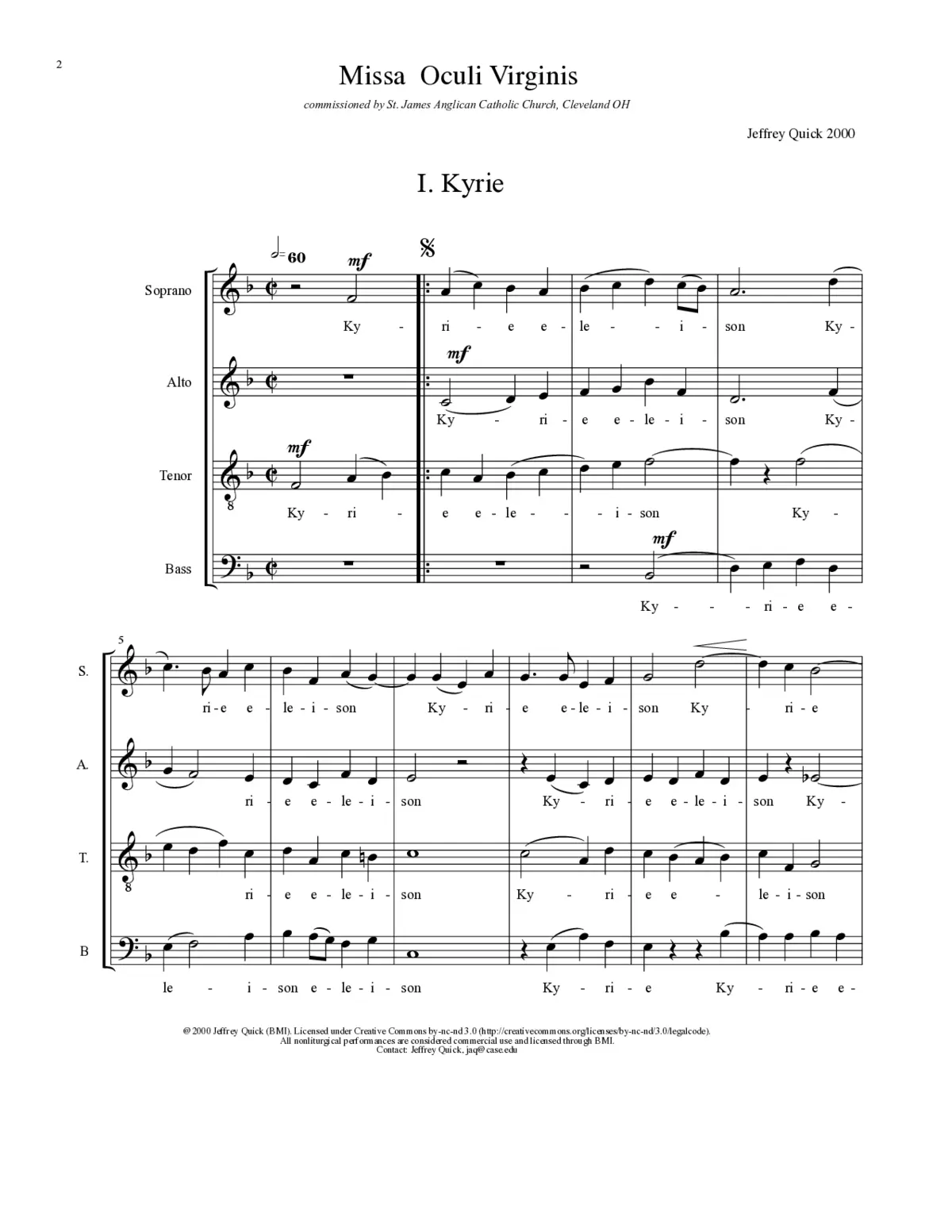 Missa Oculi Virginis - Page 1