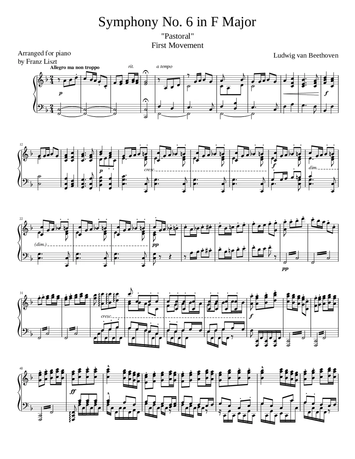 Symphony No.6 Op.68 - Page 1