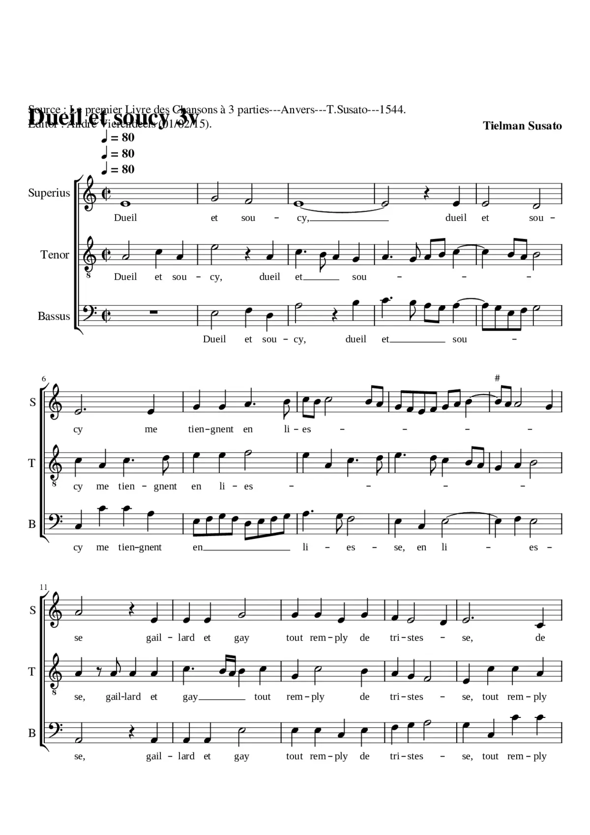 Dueil et soucy - Page 1