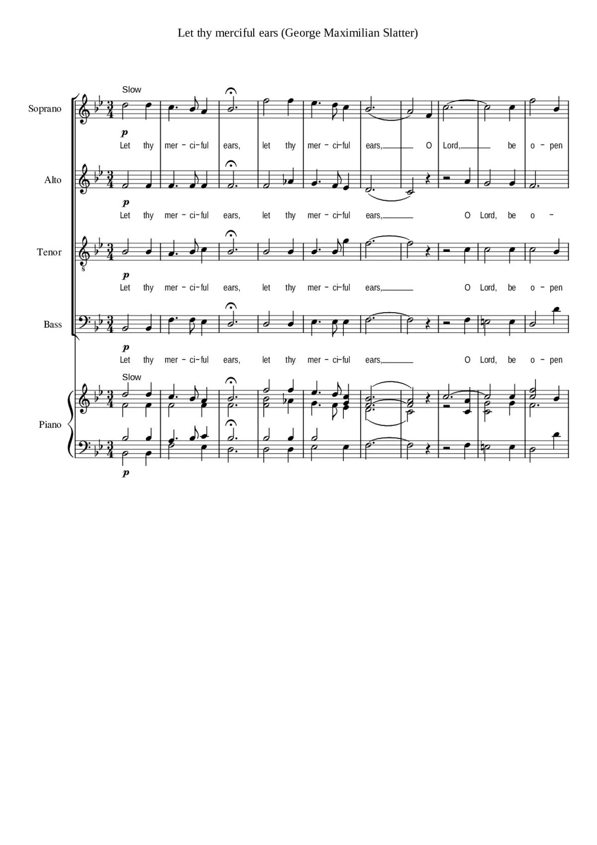 Let thy merciful ears - Page 1