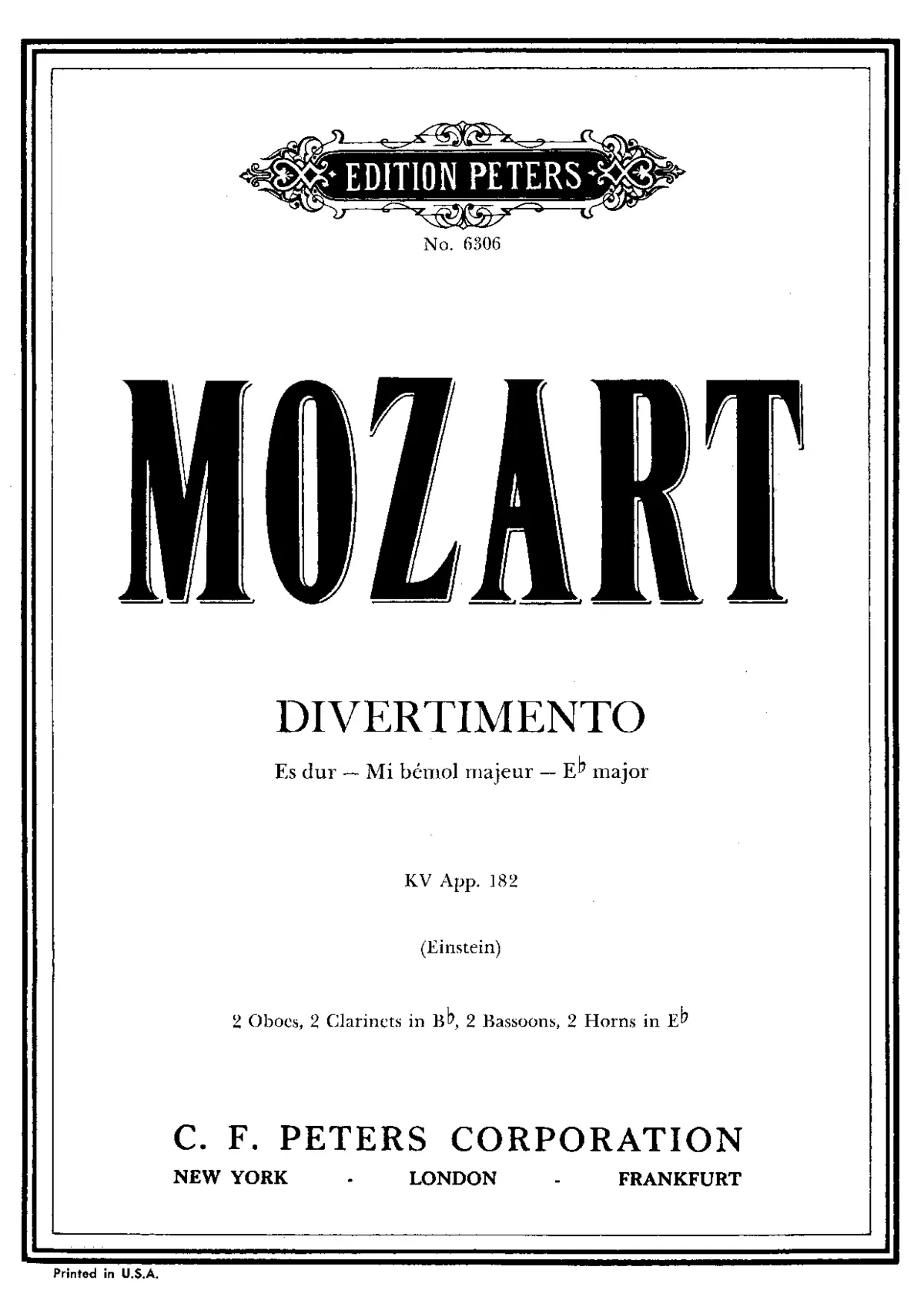 Divertimento in E-flat major - Page 1