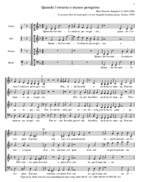 Quando l'errante e stanco peregrino