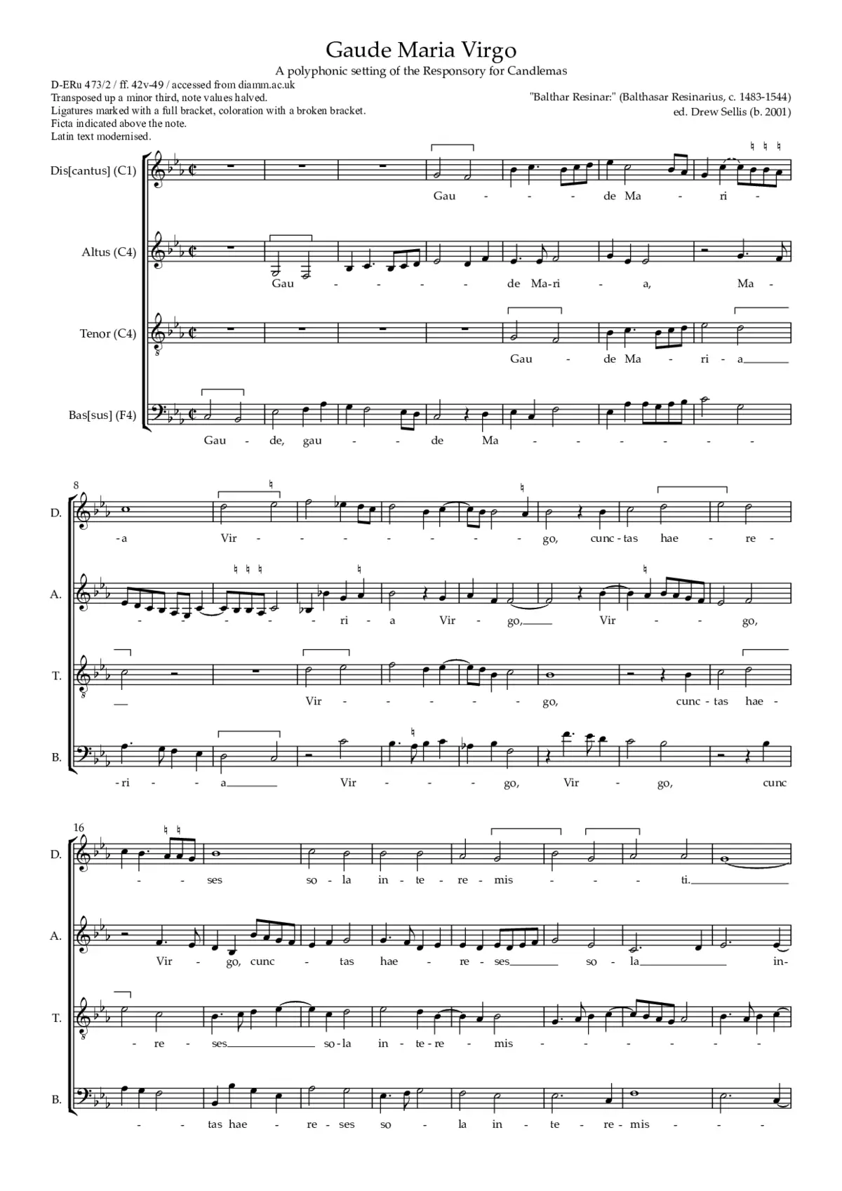Gaude Maria Virgo - Page 1