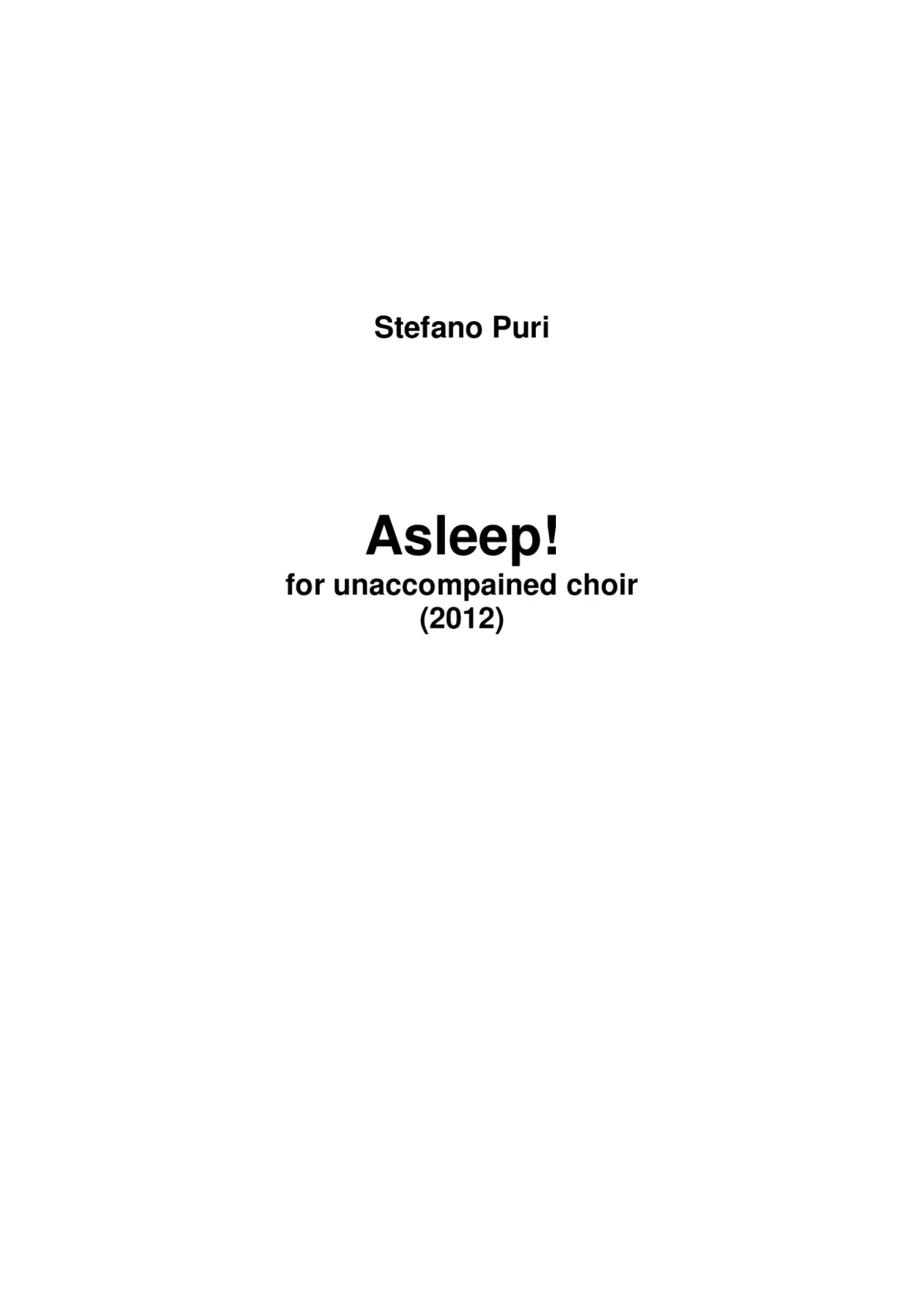 Asleep! - Page 1