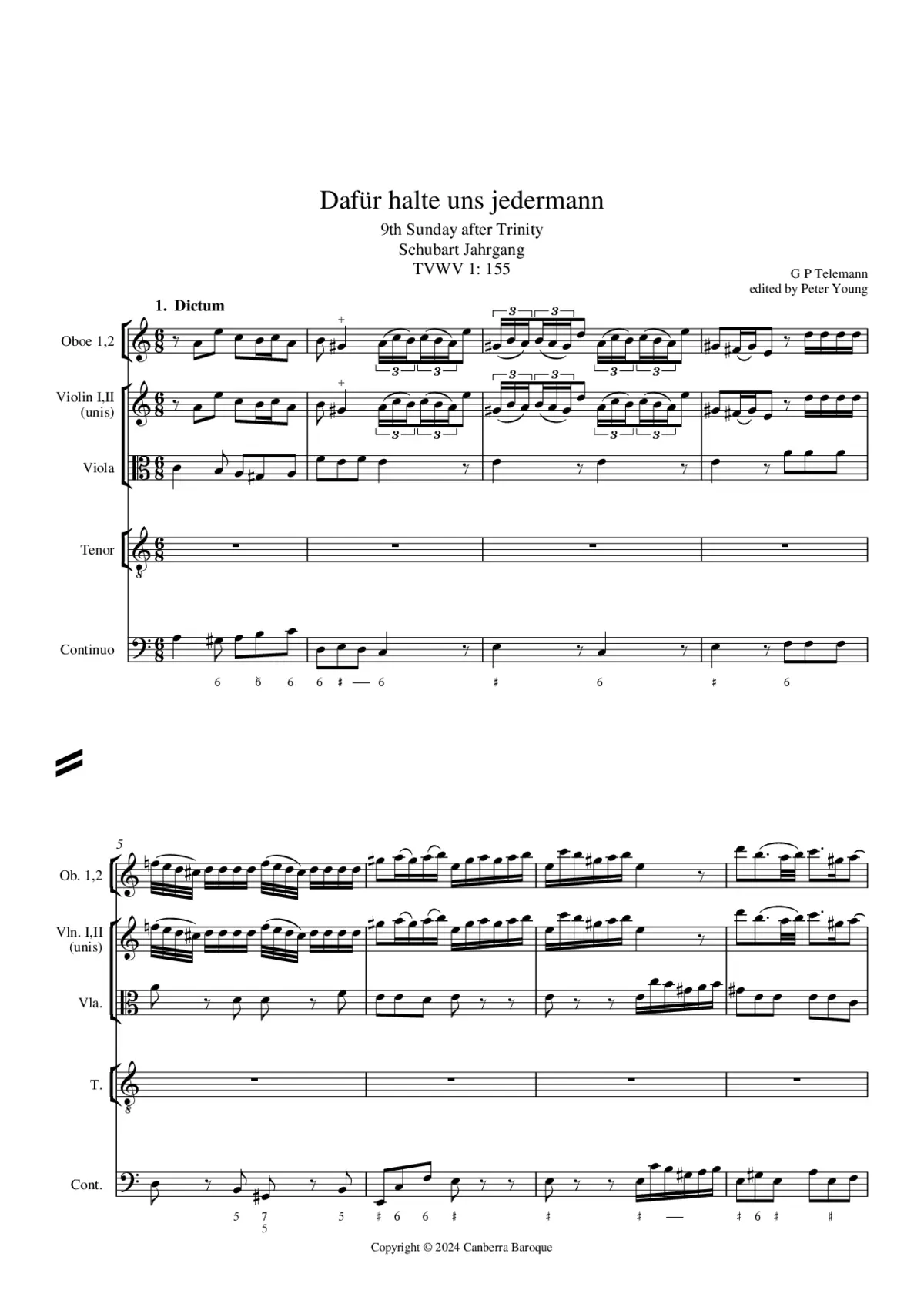 Dafür halte uns jedermann - Page 1