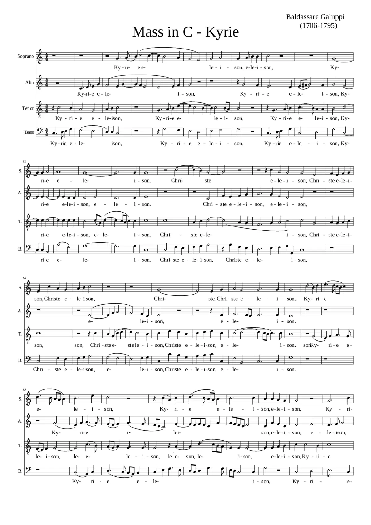 Mass in C - Kyrie - Page 1